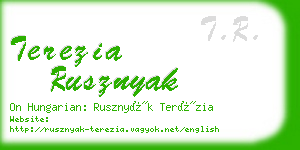 terezia rusznyak business card